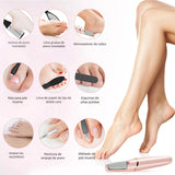 Removedor de Callos Eléctrico Recargable con Kit de Pedicura 12 en 1 – Lima para Pies con 2 Velocidades y Cabezas Intercambiables - MC007