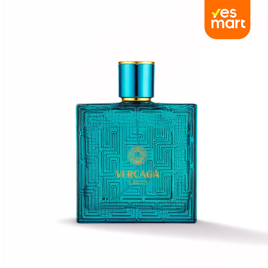 Perfume Vercaga Eros Eau de Parfum 100 ml, Aroma Fresco y Amaderado, Diseño Turquesa – PS003