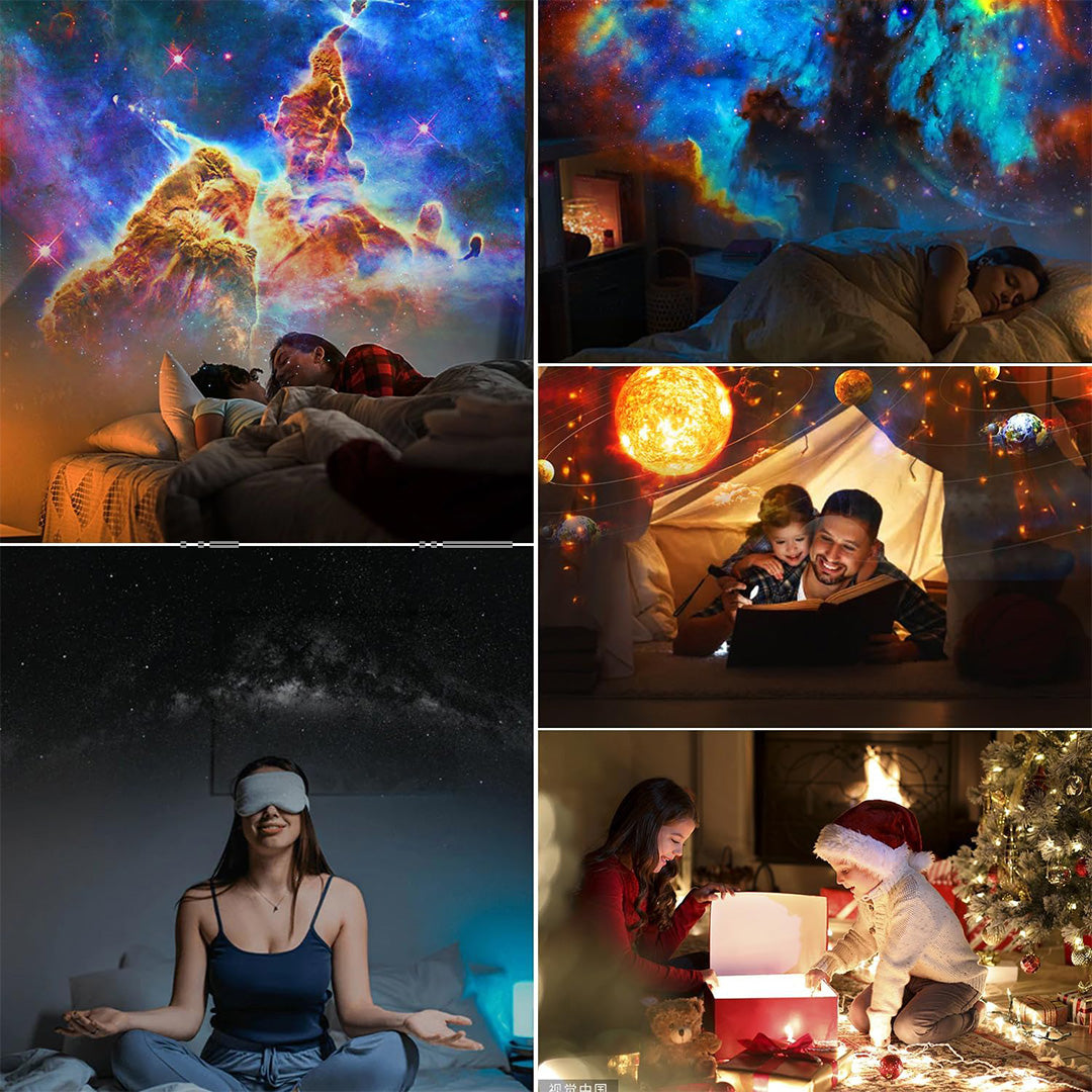 Galaxy 13 en 1 Proyector Estelar HD 360° Rotatorio con Temporizador, Proyector de Estrellas para Habitación, Planetario Casero para Niños y Adultos - LL002