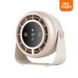 Ventilador USB de Escritorio Recargable con Pantalla LED, Ventilador Silencioso de 100 Velocidades, Montaje en Pared y Control Táctil, Ventilador Portátil para Oficina, Cocina, Viaje y Camping - VM005
