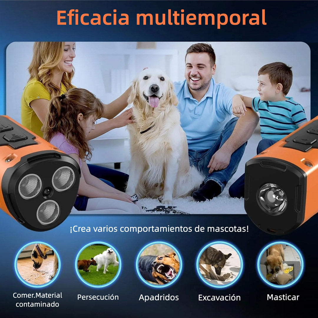 Dispositivo Ultrasónico de Control de Ladridos para Perros – Entrenador Portátil sin Descargas, Alternativa al Collar Antiladridos - DM006