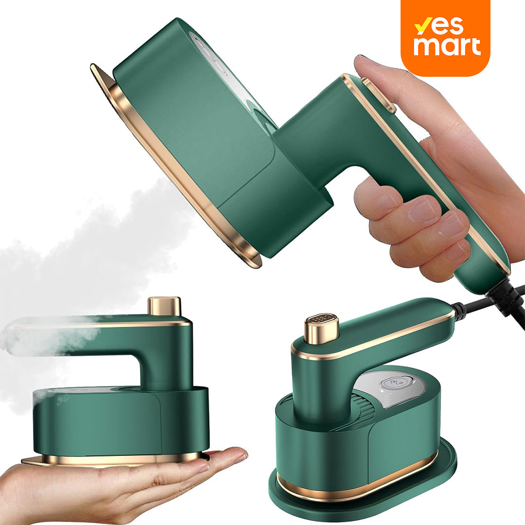 Plancha de Viaje Mini Portátil 3 en 1 con Base Anti-Quemaduras, Vapor Seco/Húmedo y 180° Rotación - Ideal para Ropa, Viajes y Hogar - PM001