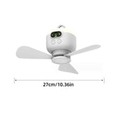 Ventilador de Techo USB Recargable 8000mAh con Control Remoto, Ventilador Portátil para Camping, 3 Aspas Desmontables, Temporizador y 4 Velocidades para Tienda o Dormitorio – VM008