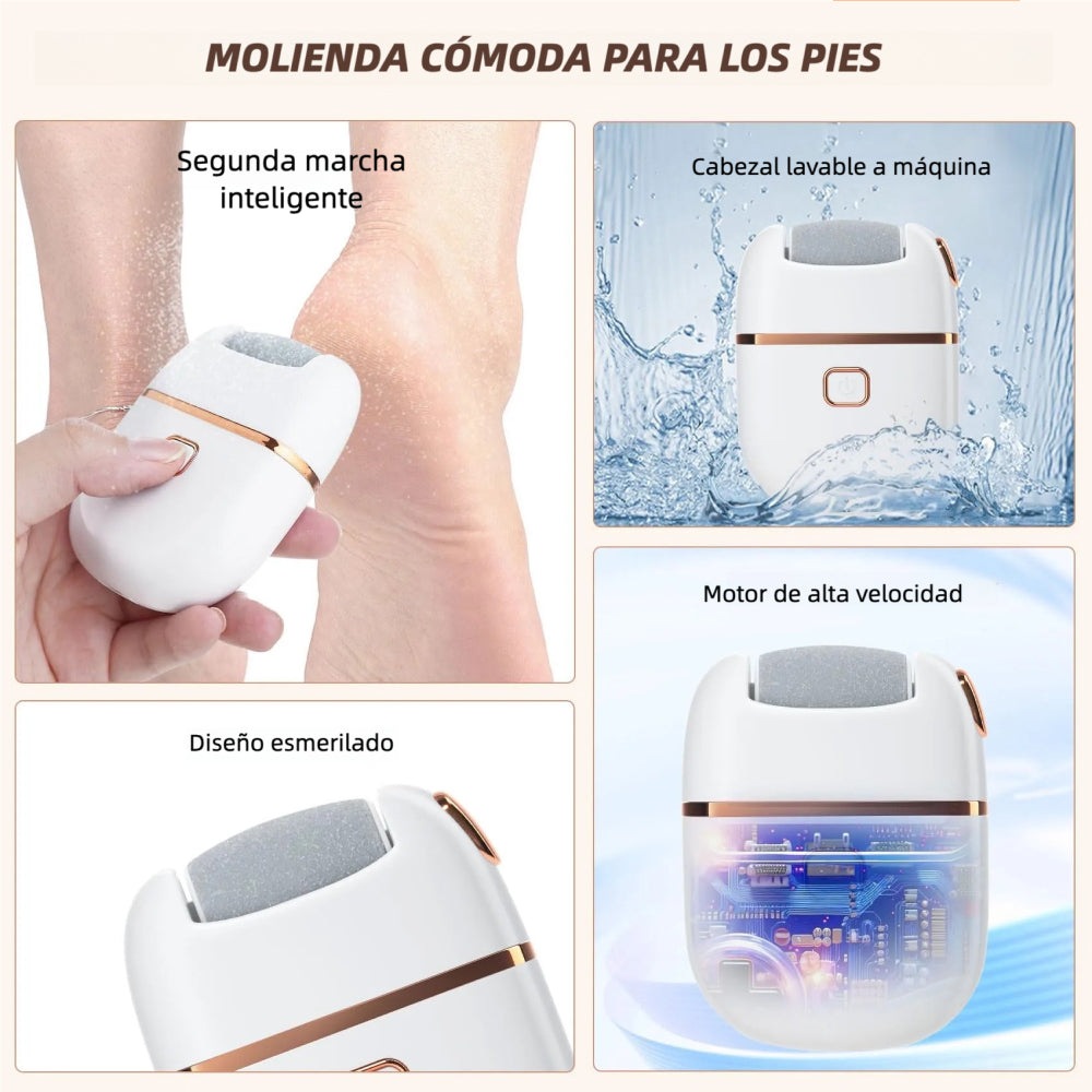 Lima eléctrica para pies, removedor eléctrico de callos para pies, removedor de callos para pies, herramientas de pedicura recargables para pies