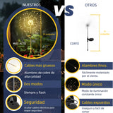 Luces Solares Decorativas para Jardín 2 Piezas 120LED – Impermeables con Diseño DIY para Patio, Balcón, Camino y Macetas - JP004