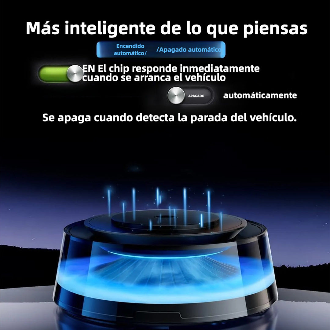 Difusor de Aromaterapia para Auto con Carga Inalámbrica, Luz Ambiental y Modo Inteligente - Fragancia Natural para Coches/Hogar/Oficina - MA001