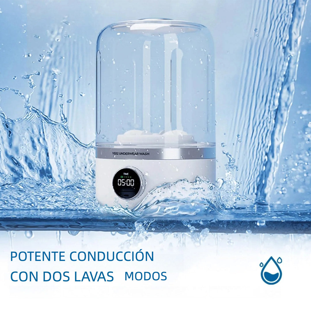 Mini Lavadora Portátil 1.2L, Lavadora Pequeña para Viajes, Ideal para Ropa Íntima, Calcetines y Toallas de Saliva - LP001