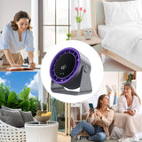 Ventilador de Escritorio con Batería Recargable, 100 Velocidades, Silencioso, Pantalla Digital LED, Cabezal Ajustable para Oficina, Dormitorio y Viaje – VM006