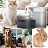 Fuente de Agua Inteligente para Gatos sin Filtro 3.5L – Bebedero Automático por Gravedad con Tanques Separados Recargable para Mascotas - DM005