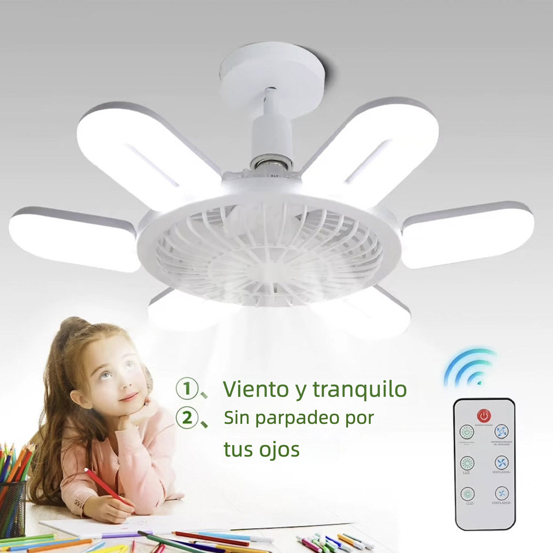 Bombilla Ventilador E27 con Control Remoto – Iluminación y Ventilación Eficiente - VM009