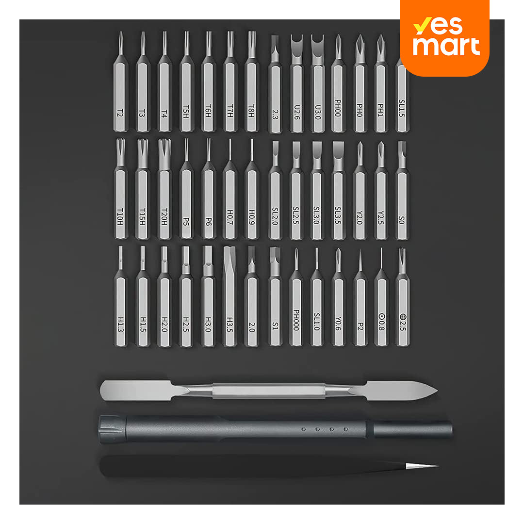 44 en 1 Juego de Destornilladores de Precisión, Mini Destornillador Magnético con Caja de Almacenaje, Herramienta de Reparación de Acero para Computadoras, Cámaras, Teléfonos, Relojes y Gafas - HM001