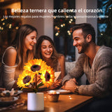 Lámpara Recargable de Girasol con Cúpula de Cristal – Luz Nocturna LED Decorativa Ideal como Regalo Romántico - LL003