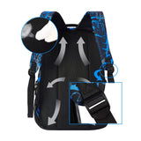 Mochila Escolar Asge para Niños – Mochila Juvenil con Estampado, Nylon de Gran Capacidad, Mochila Reflectante para Exterior y Escuela + Bolso Bandolera Adicional - AH009