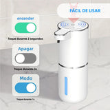Dispensador Automático de Jabón – Dispensador de Jabón Espumoso Sin Contacto de 400ml, Recargable por USB, Montaje en Pared, 4 Niveles de Ajuste de Espuma para Baño y Cocina – AH007