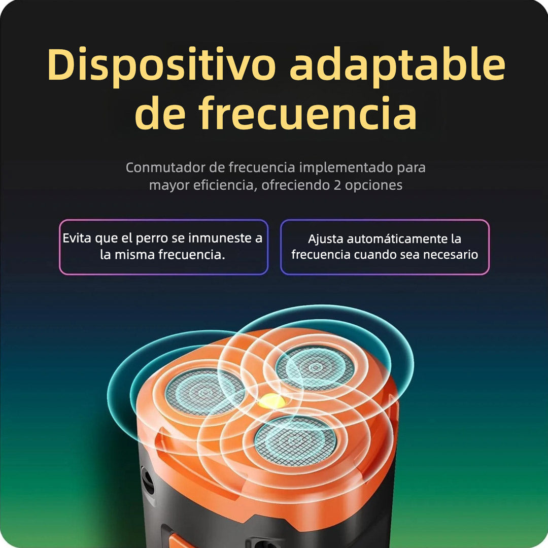 Dispositivo Ultrasónico de Control de Ladridos para Perros – Entrenador Portátil sin Descargas, Alternativa al Collar Antiladridos - DM006