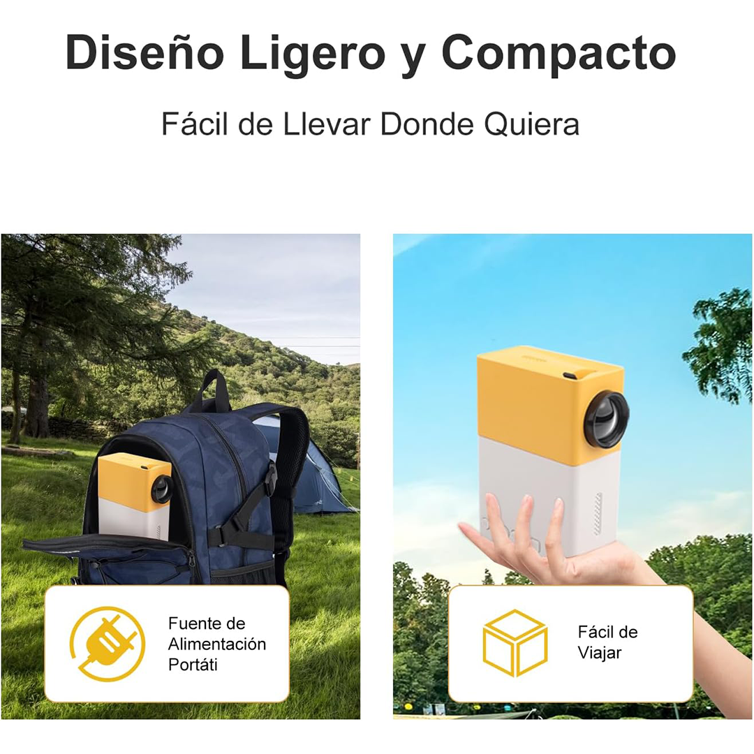 Mini Proyector Portátil con Resolución 1080P y Sistema de Entretenimiento Compacto PP002 - Yesmart