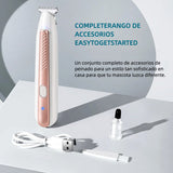Cortapelos para Mascotas con Luz LED – Recortadora de Precisión Silenciosa e Impermeable para Patas, Orejas y Cara - DM007