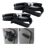 Soporte para Gafas de Sol para Visera de Coche 2 Piezas con Clips y Estuche para Tarjetas - Soporte de Gafas de Sol y Gafas de Vista, Ajustable y Giratorio 180° - AH001