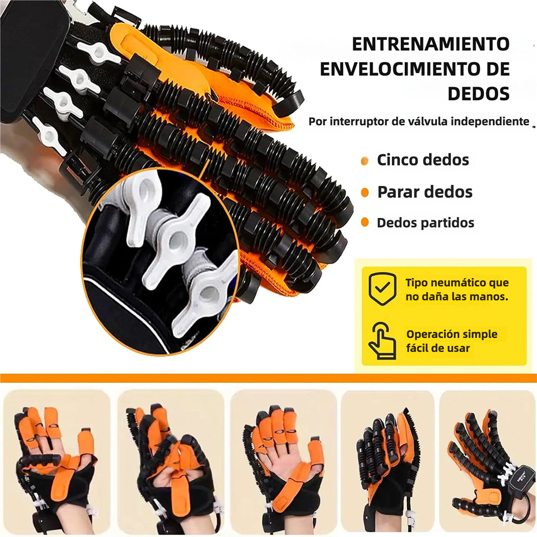 Guante Robótico de Rehabilitación para Hemiplejia y Recuperación Post-ACV, con 5 Modos de Entrenamiento y Pantalla Táctil - Equipo Portátil de Terapia Física - PR001