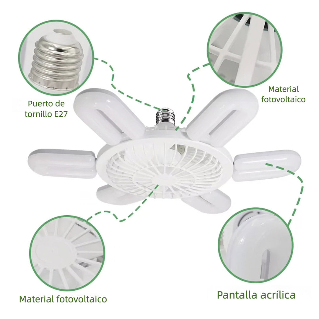 Bombilla Ventilador E27 con Control Remoto – Iluminación y Ventilación Eficiente - VM009
