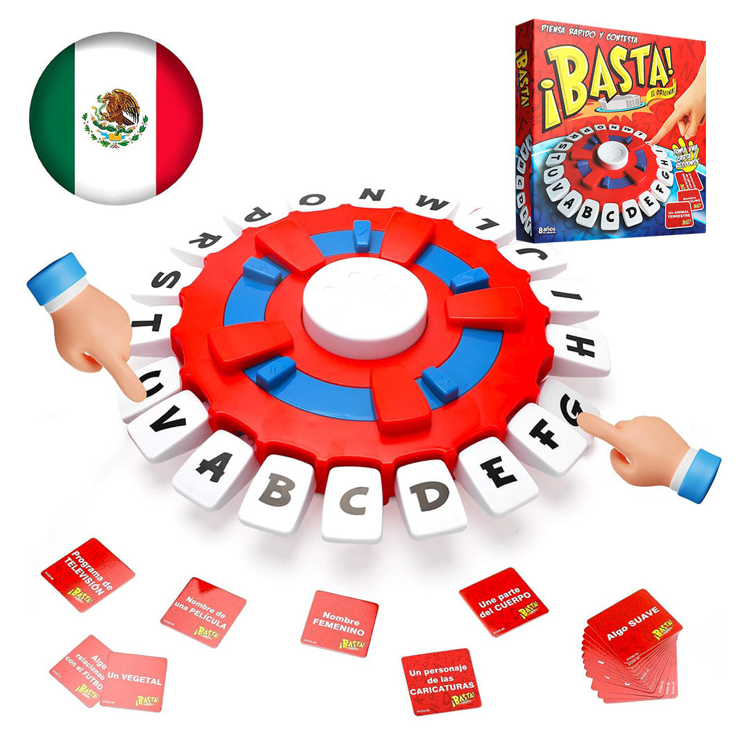 Juego de Mesa Basta – Juego de Palabras Rápidas en Español, Aprendizaje Interactivo para Niños y Adultos, Ideal para Fiestas, Reuniones Familiares y Educación – JC002