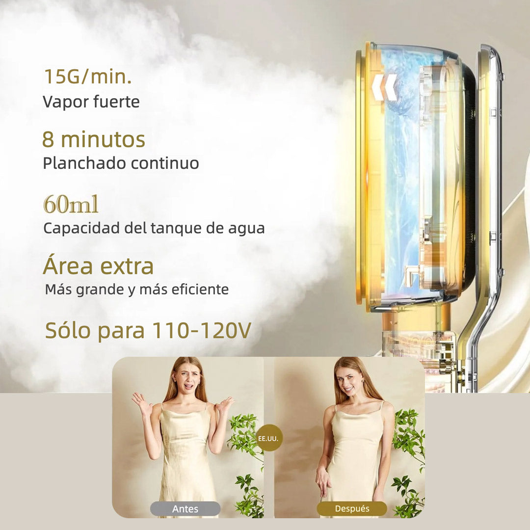 Plancha de Vapor Portátil 3 en 1 para Ropa – Mini Plancha de Mano de 1000W con Calentamiento Rápido y Vapor Continuo - SE009