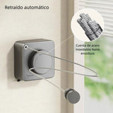 Tendedero Retráctil de Acero Inoxidable para Interior y Exterior, Anticaída y de Alta Resistencia, Montaje en Pared, 4.6 Metros – AH020