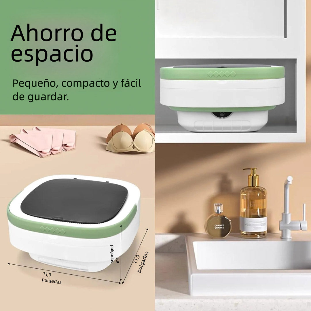 Lavadora Portátil Plegable de 15 L – Mini Lavadora con Cesta Centrífuga, 3 Modos de Lavado, Diseño Compacto para Ropa Ligera, Ideal para Casa, Departamento y Viaje – LP002