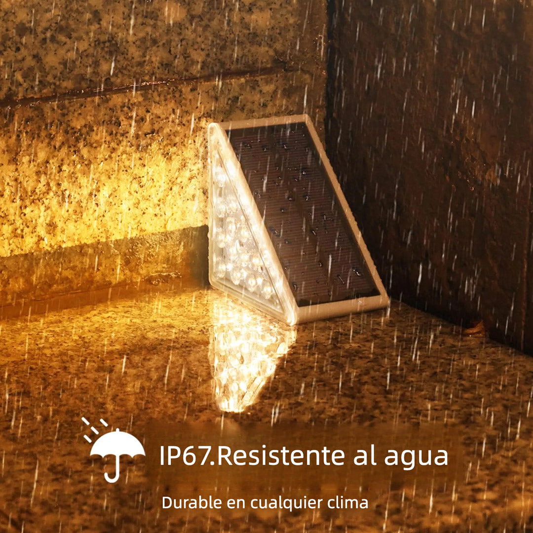 Luces Solares para Escaleras 6 Piezas – Luces LED Impermeables IP67 para Escalones, Jardín, Porche, Patio y Terraza - JP005