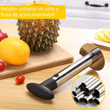 Pelar y Cortar Piña de Acero Inoxidable - Descorazonador y Cortador de Piña con Mango Desmontable para Extracción Fácil del Corazón - UC001