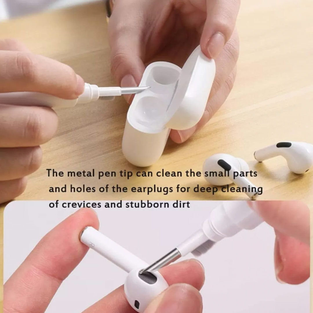QT001 Multifunción portátil auriculares bluetooth pluma de limpieza 3 en 1 bluetooth auriculares cepillo de limpieza de computadora móvil