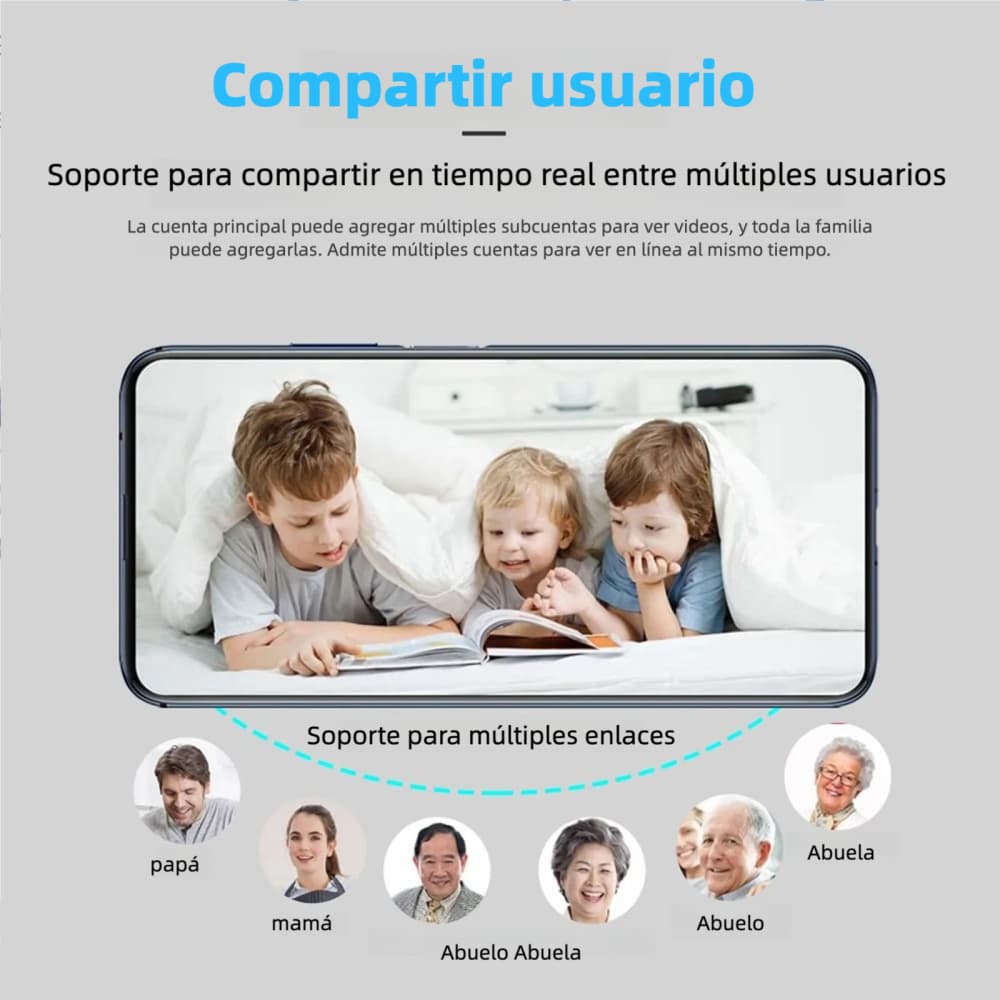 Mini Cámara de Seguridad WiFi 1080P HD con Visión Nocturna, Detección de Movimiento y Ángulo de 160° para Monitoreo Remoto CV007