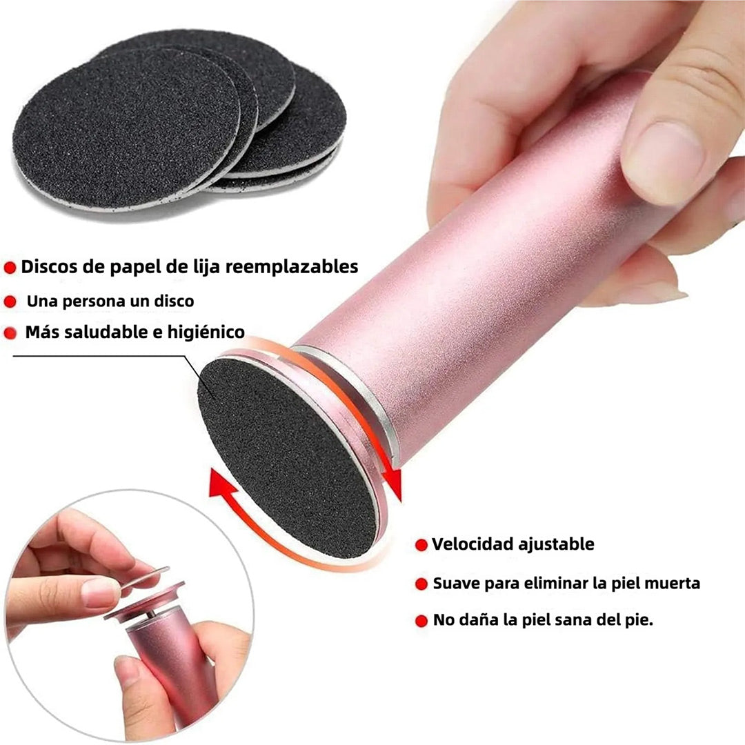 Removedor Eléctrico de Callos para Pies Ravifun 2 en 1 con Control de Velocidad y 60 Discos de Lija Reemplazables – MC003