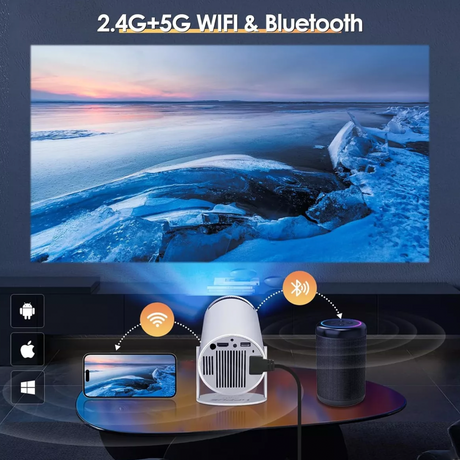 Mini Proyector Gearelec HY300 Profesional 4K con Android 11, WiFi y Bluetooth PP001 - Yesmart