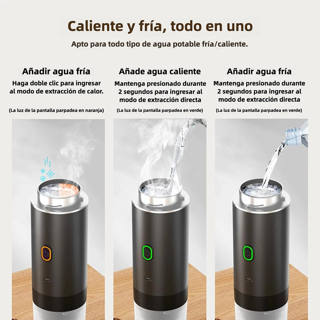 Máquina de Café Portátil 3 en 1 Inalámbrica, Eléctrica para Cápsulas y Café Molido, Con Función de Enfriado y Calentado, Taza de 150ml - EJ006