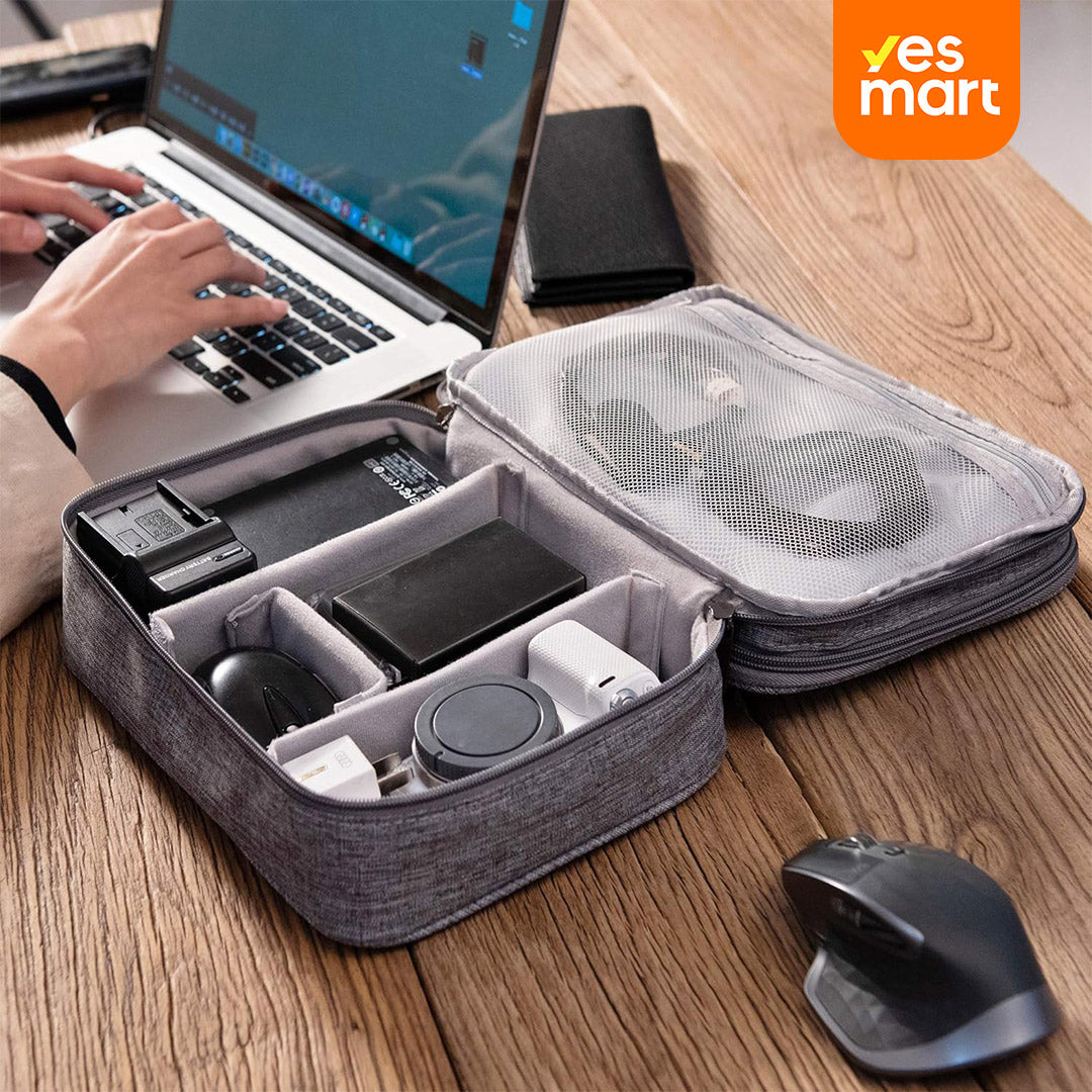 Bolsillo Organizador para Electrónica de Viaje, Bolsa Impermeable para Cables y Accesorios AH004