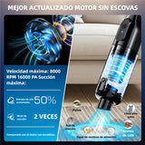 Aspiradora de Mano Inalámbrica – Potente Succión de 16,000Pa, Ultraligera 1.3lbs, Motor sin Escobillas, Batería Recargable, Múltiples Accesorios para Limpieza del Hogar, Oficina, Coche y Mascotas – AE005