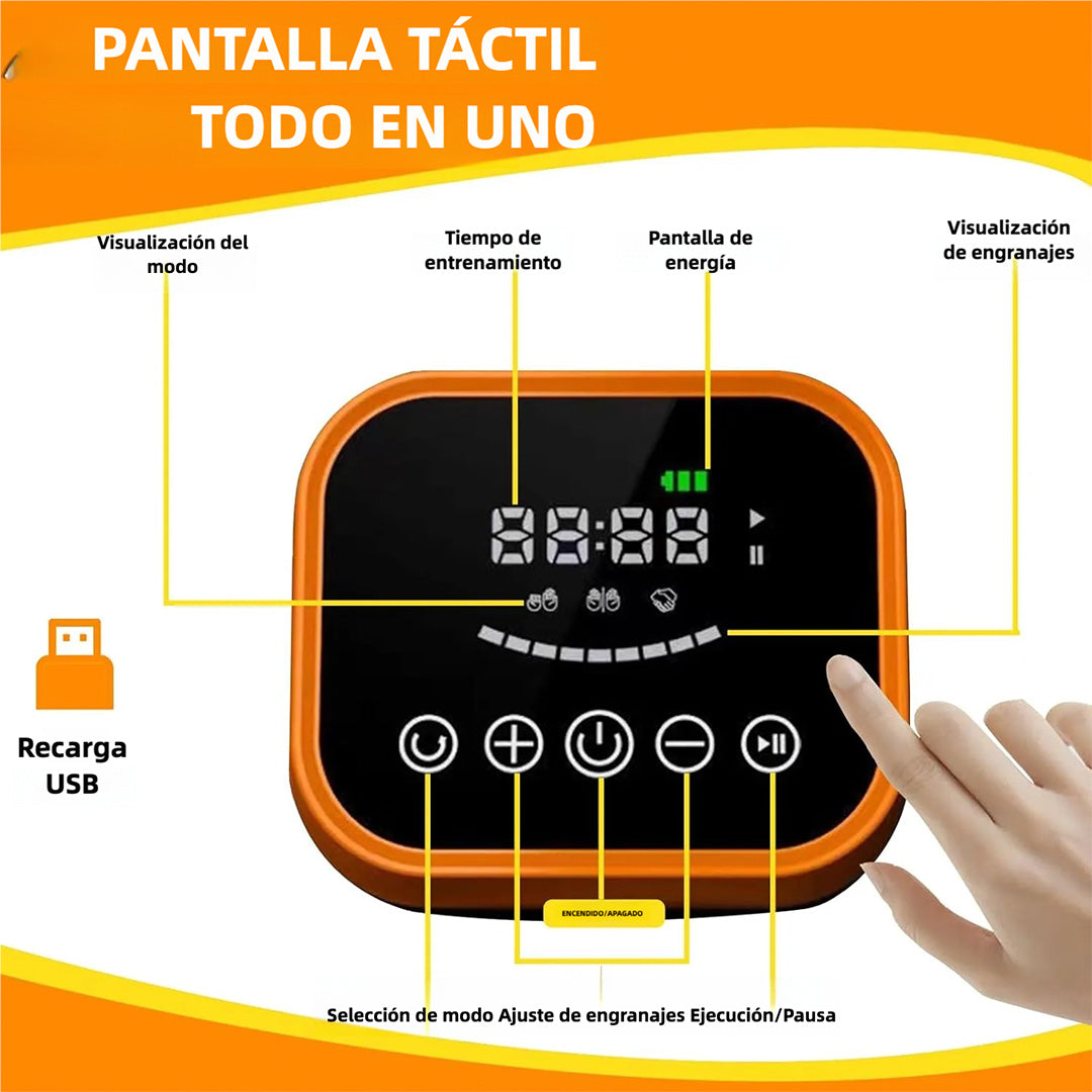 Guante Robótico de Rehabilitación para Hemiplejia y Recuperación Post-ACV, con 5 Modos de Entrenamiento y Pantalla Táctil - Equipo Portátil de Terapia Física - PR001