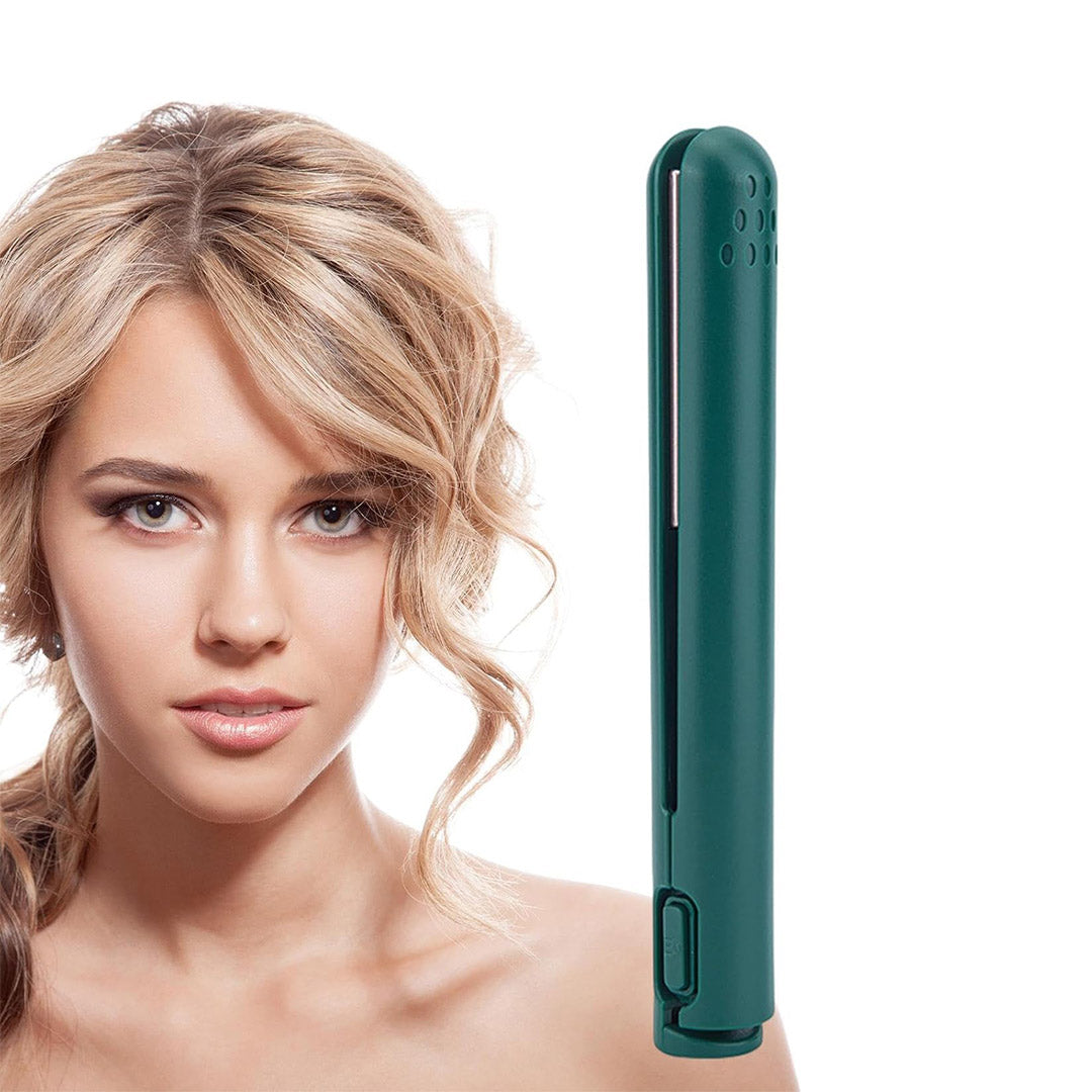 Mini Plancha de Pelo Dual Propósito DualGlam, Rizador y Alisador de Cabello, Compacto y Portátil, USB Recargable - SE003