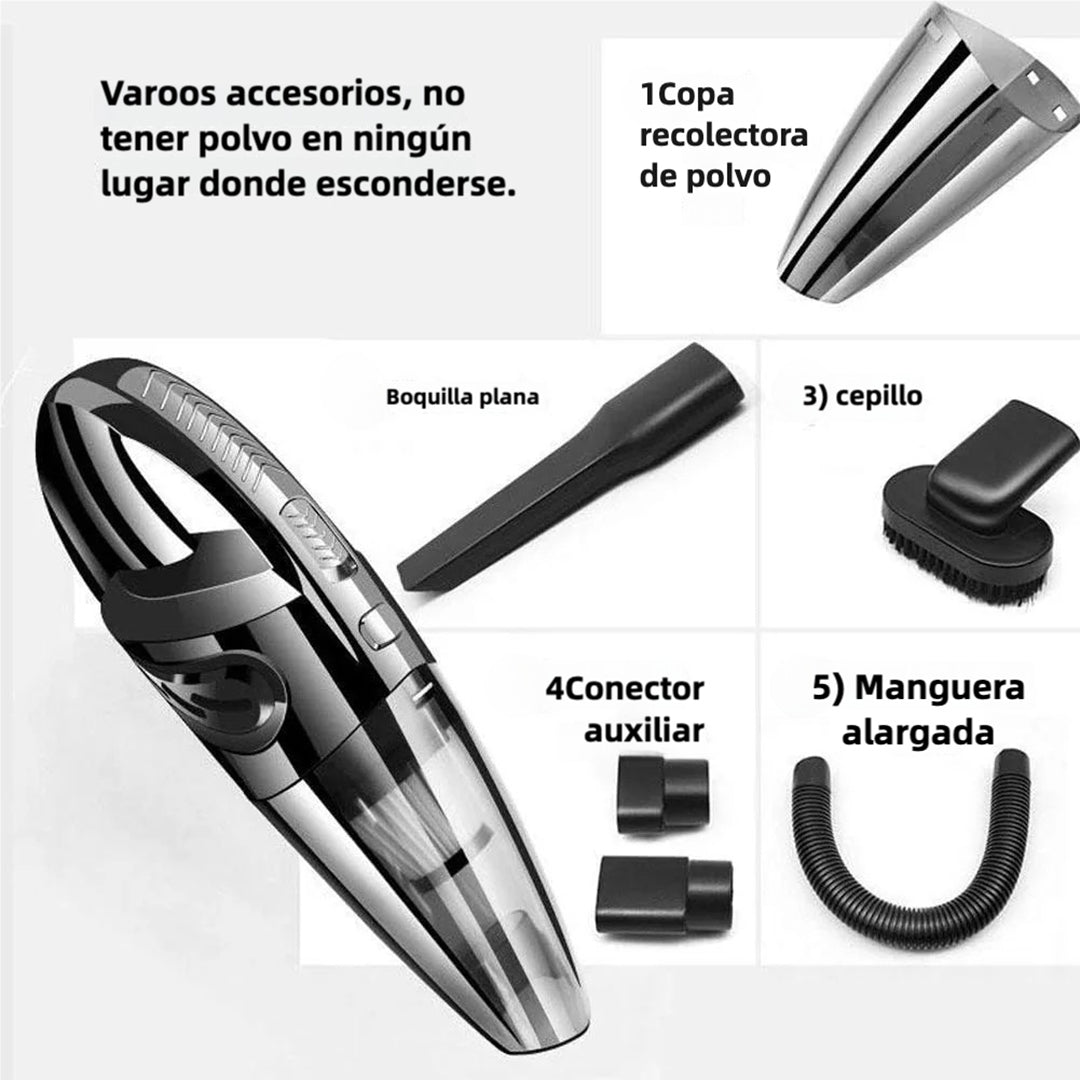 Twotrees Aspiradora de Mano Inalámbrica Portátil - Potente Succión 4000Pa, Carga Rápida, Batería de Larga Duración, Filtro HEPA Lavable, Capacidad de 300ml - AE002