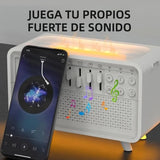 Máquina de Sonido Blanco con Luz Nocturna y Humidificador, 8 Sonidos Ambientales, 11 Modos de Luz, Temporizador y Batería de 2600mAh – MA004