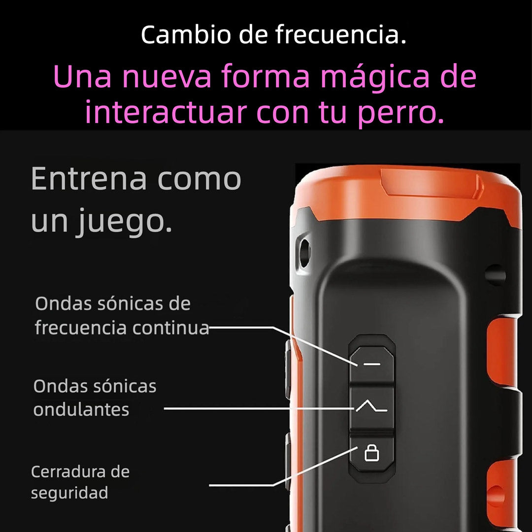Dispositivo Ultrasónico de Control de Ladridos para Perros – Entrenador Portátil sin Descargas, Alternativa al Collar Antiladridos - DM006