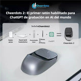 Mouse Aire Bluetooth Desmontable con Touchpad, Control Remoto Inalámbrico para Presentaciones, Micrófono, y Láser, Compatible con Mac y Windows - KM008 - Yesmart
