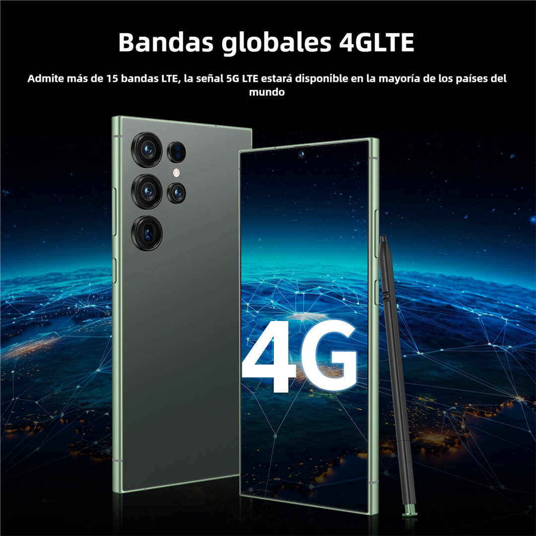 Teléfono inteligente Android 14, 4GB+128GB ROM, 240MP+80MP, Pantalla 6.6", Batería 4500mAh, Dual SIM Desbloqueado -SP003 - Yesmart