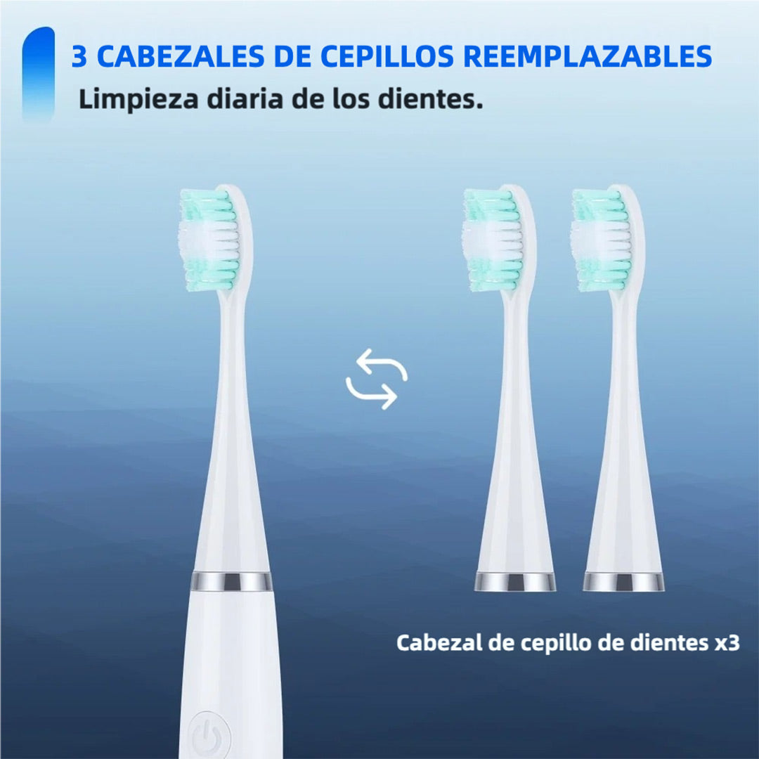 Limpiador Ultrasónico de Placa para Dientes, Removedor de Manchas Dentales con Luz LED, Kit para Blanqueo de Dientes para Niños y Adultos, 3 Modos - CS001