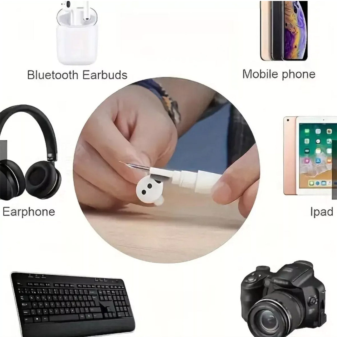 QT001 Multifunción portátil auriculares bluetooth pluma de limpieza 3 en 1 bluetooth auriculares cepillo de limpieza de computadora móvil