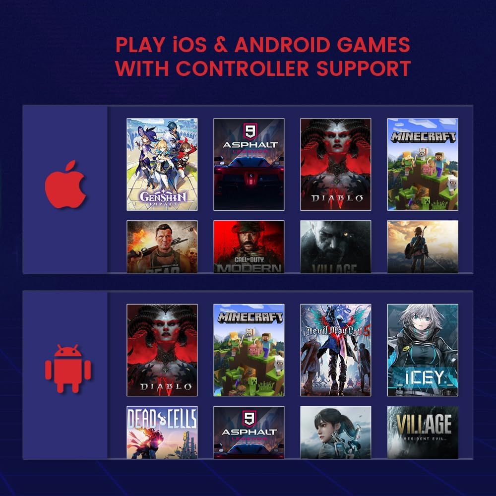 Controlador de Juegos Type-C Compatible con iPhone 15, Android y HarmonyOS AJ003 - Yesmart