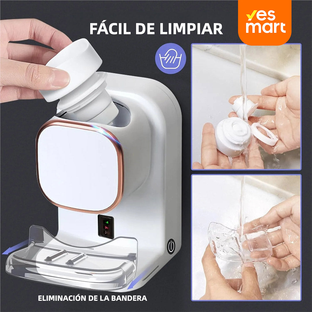 Dispenser Automático de Pasta de Dientes Eléctrico de Pared para Niños y Adultos, con Tecnología de Sensores, 3 Modos Ajustables, Fácil de Limpiar - AH005