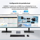 Ninkear Mini PC MBOX 11, Intel Twin Lake N150, 16GB RAM, 512GB SSD, Windows 11, Pantalla Doble 4K, WiFi 5, Bluetooth 5.0