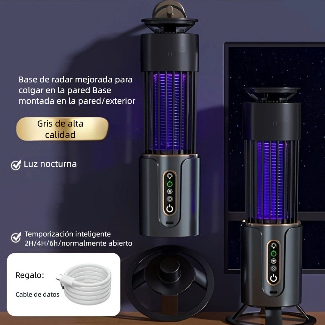 Lámpara Asesina de Mosquitos Recargable por USB 2-en-1, Versátil para Colgar o Colocar Horizontal - Ideal para Hogar, Oficina y RV - CL003